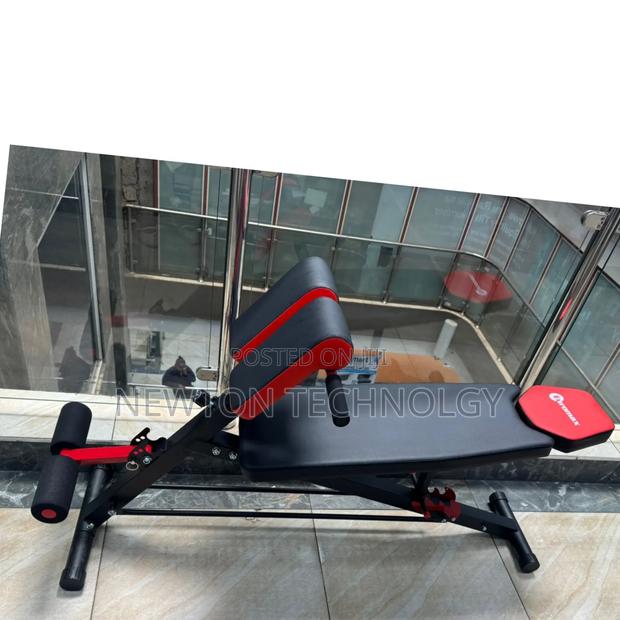 Adjustable Decline Sit-Up Bench With Leg Support