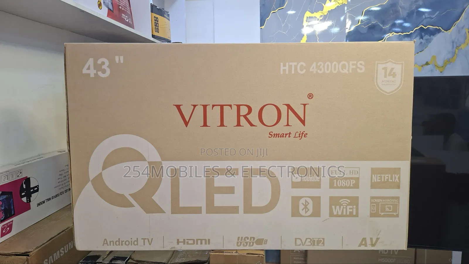 Vitron 43 Inch Qled Frameless Smart Android Tv