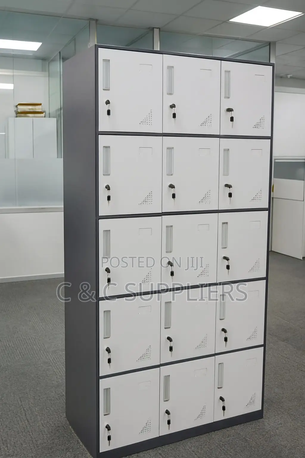 15-Locker Metallic Office Filling Cabinet
