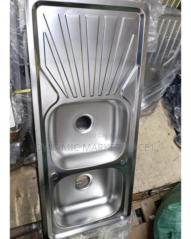 Double Bowl Single Drain 120*500 Kitchen Sink