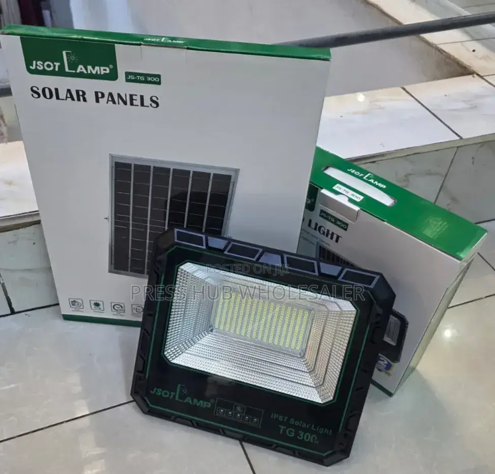 Jsot 300w Solar Floodlight With a Box, Model Js-Tg300.