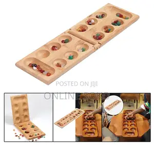 Wooden Mancala “Ajua” Kalaha Strategy Educational Board Fun Game Set