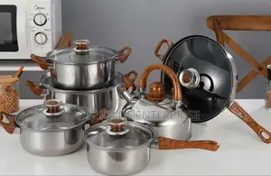 12 Pieces Stainless Cookware Set With Kettle