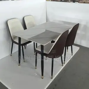 Home Dining: 4 Seater Marble Top Dining Set