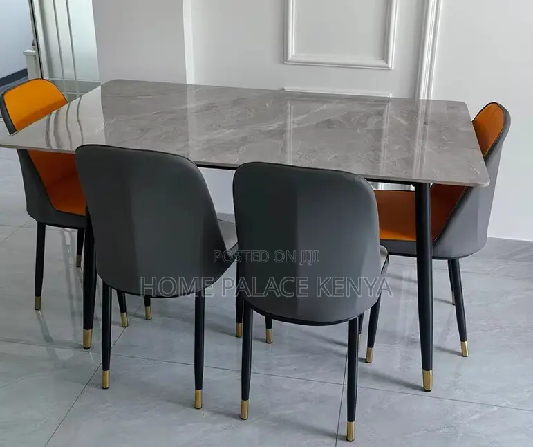 Home Dining: 4 Seater Marble Top Dining Set