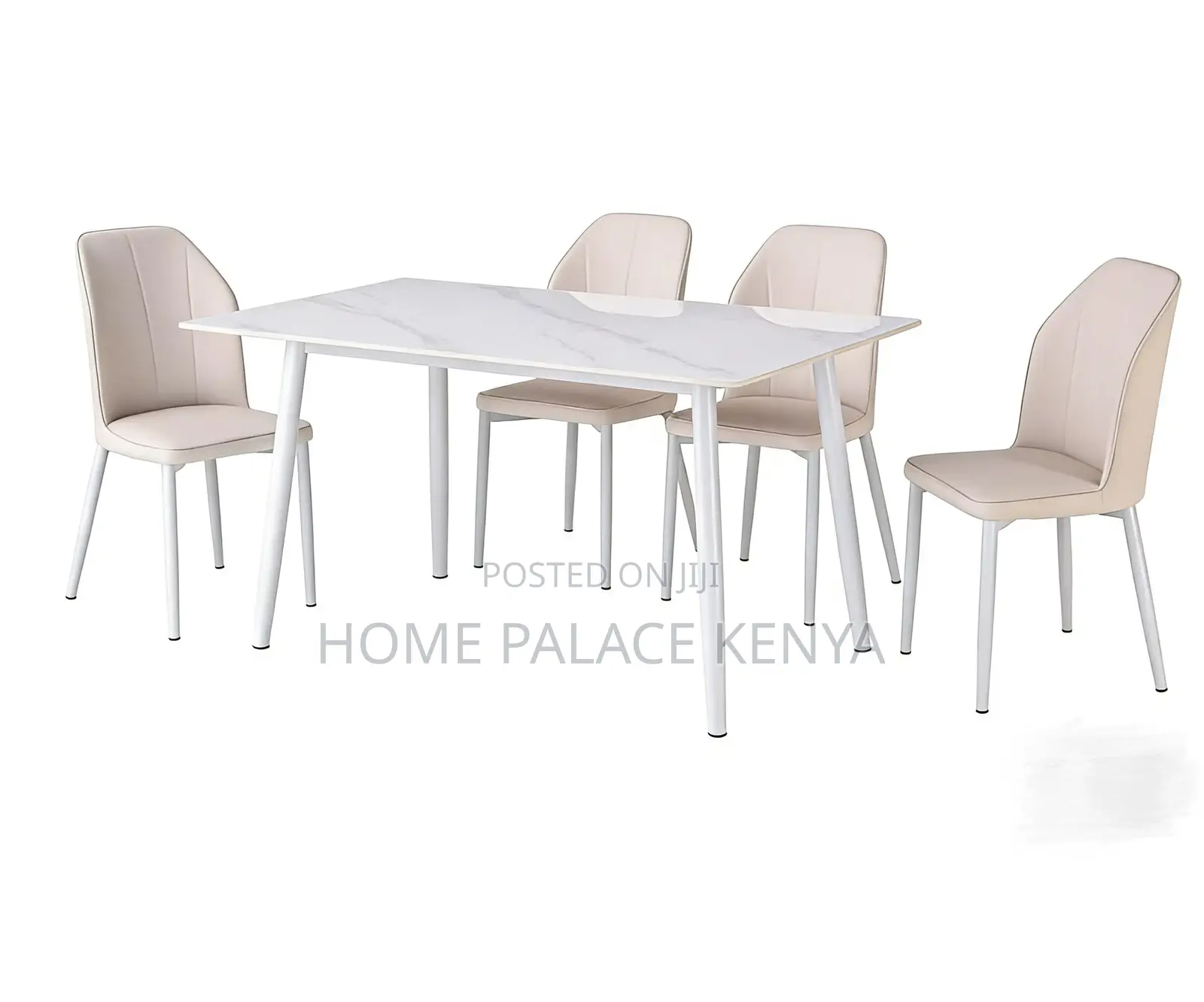 Home Dining: 4 Seater Marble Top Dining Set