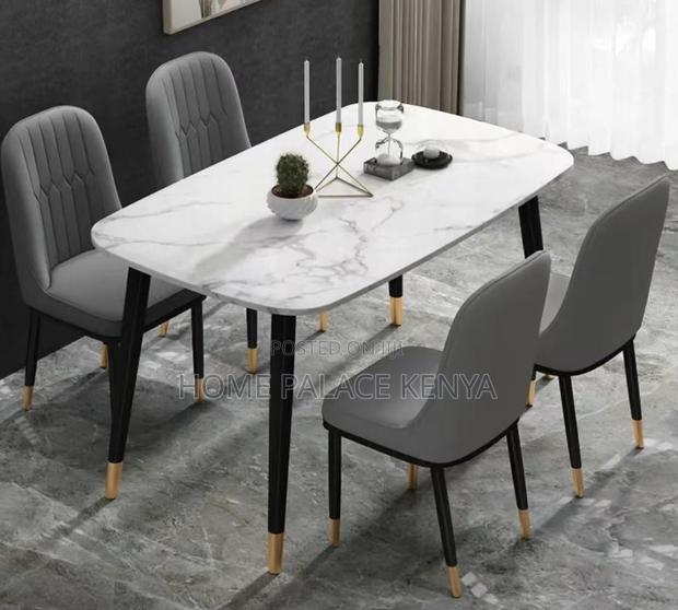 Home Dining: 4 Seater Marble Top Dining Set - thumbnail 12