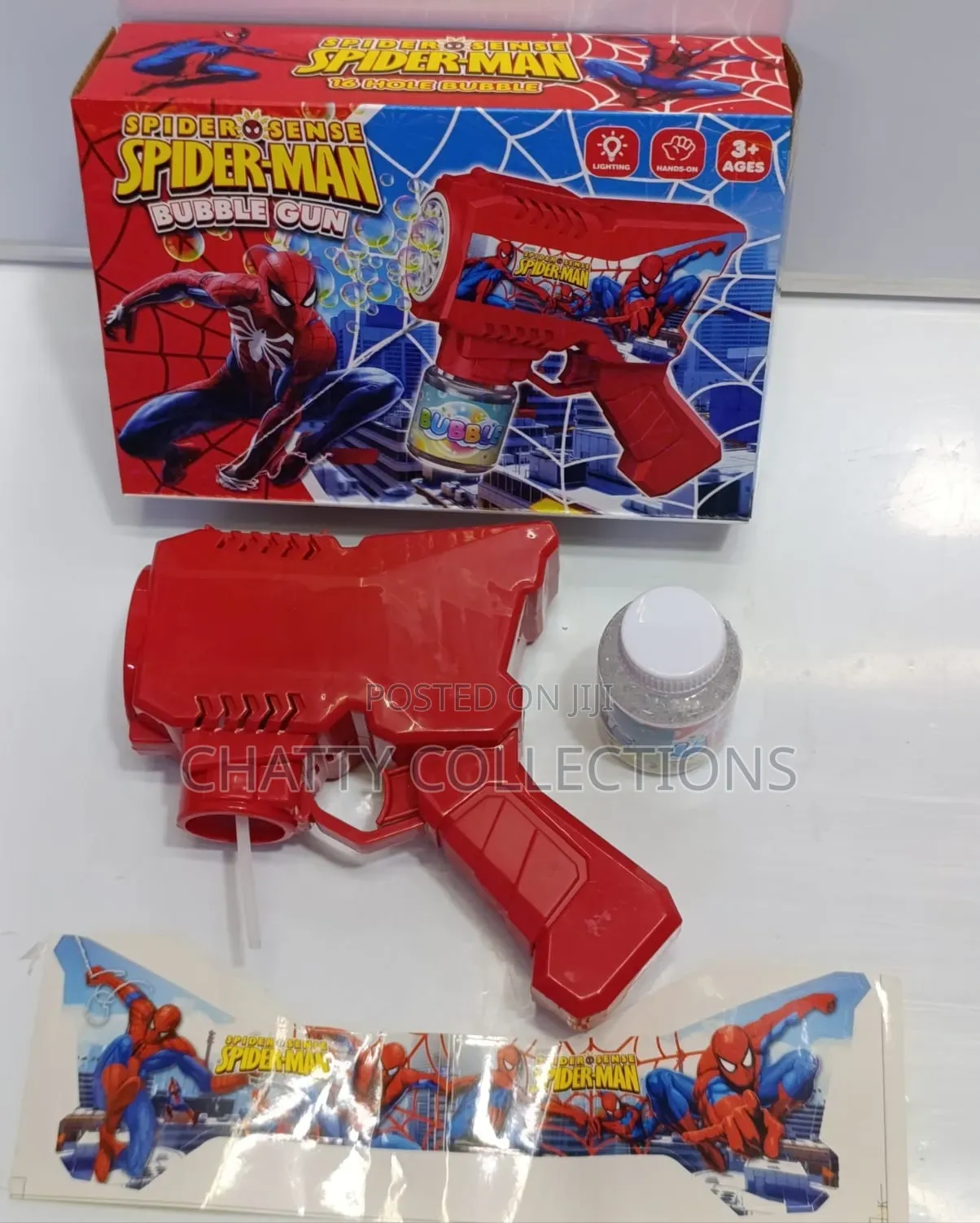 Boys Spiderman Bubble Gun Electronic Foaming.