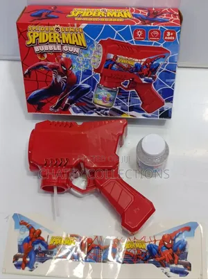 Boys Spiderman Bubble Gun Electronic Foaming.