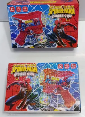 Boys Spiderman Bubble Gun Electronic Foaming.