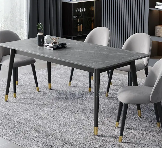 Home Dining: 4 Seater Marble Top Dining Set