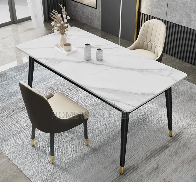 Home Dining: 4 Seater Marble Top Dining Set