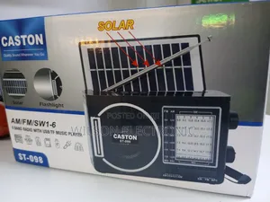 St-098 Caston Solar Rechargeable Fm Radio
