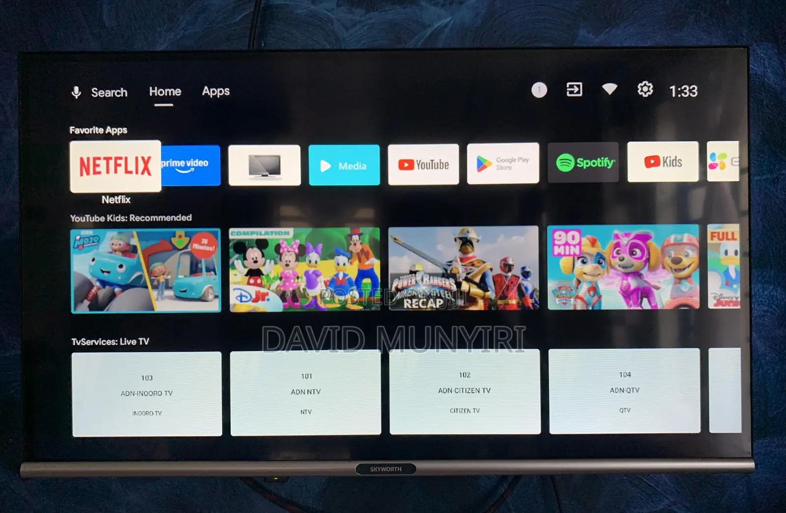 Skyworth 32” Smart Android Tv – Netflix, Youtube Wi-fi