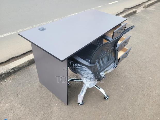 Gray Table and Chair
