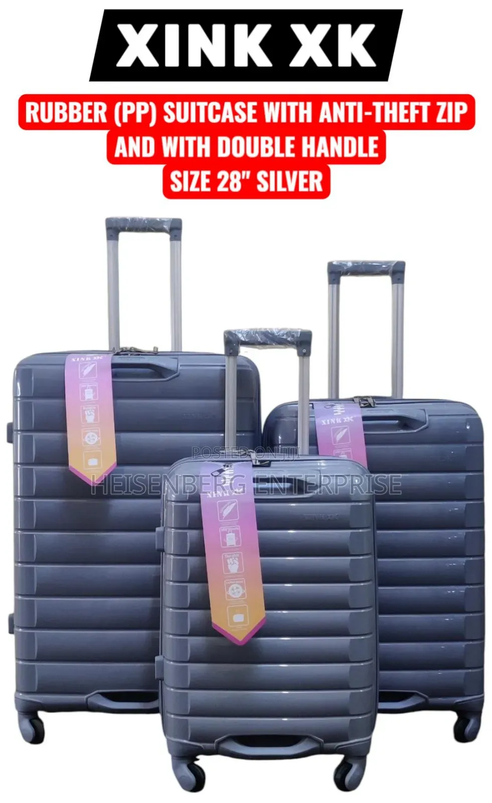 Size 28 3 in 1 Rubber Suitcase