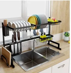 Over the Sink Single Layer ,Durable Single-Tier Sink Shelf