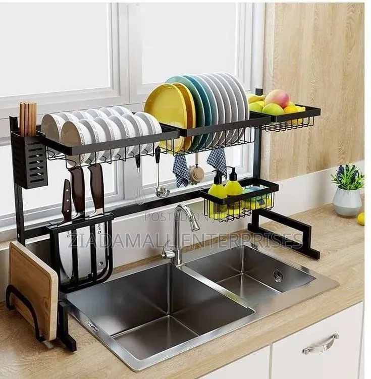 Over the Sink Single Layer ,Durable Single-Tier Sink Shelf