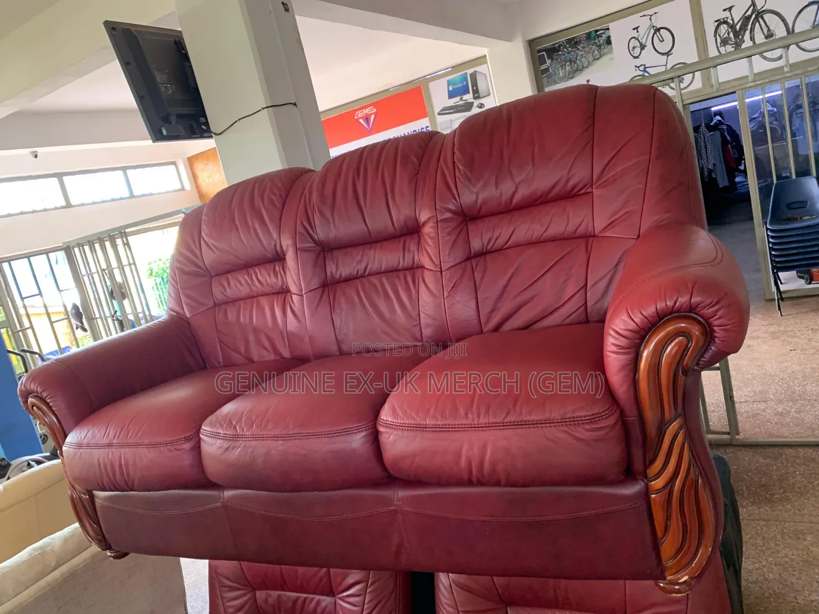 Ex-Uk Leather Sofa
