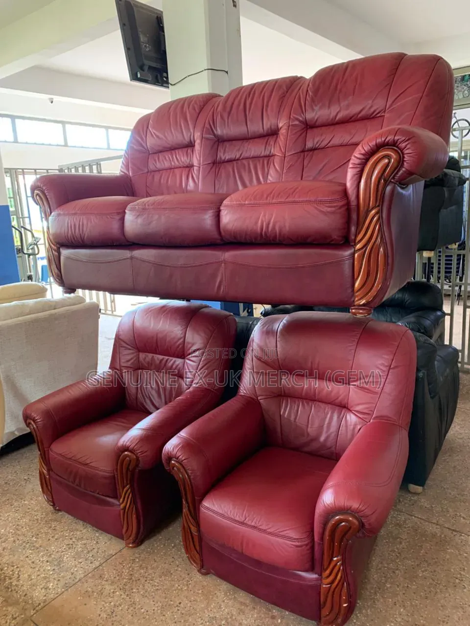 Ex-Uk Leather Sofa