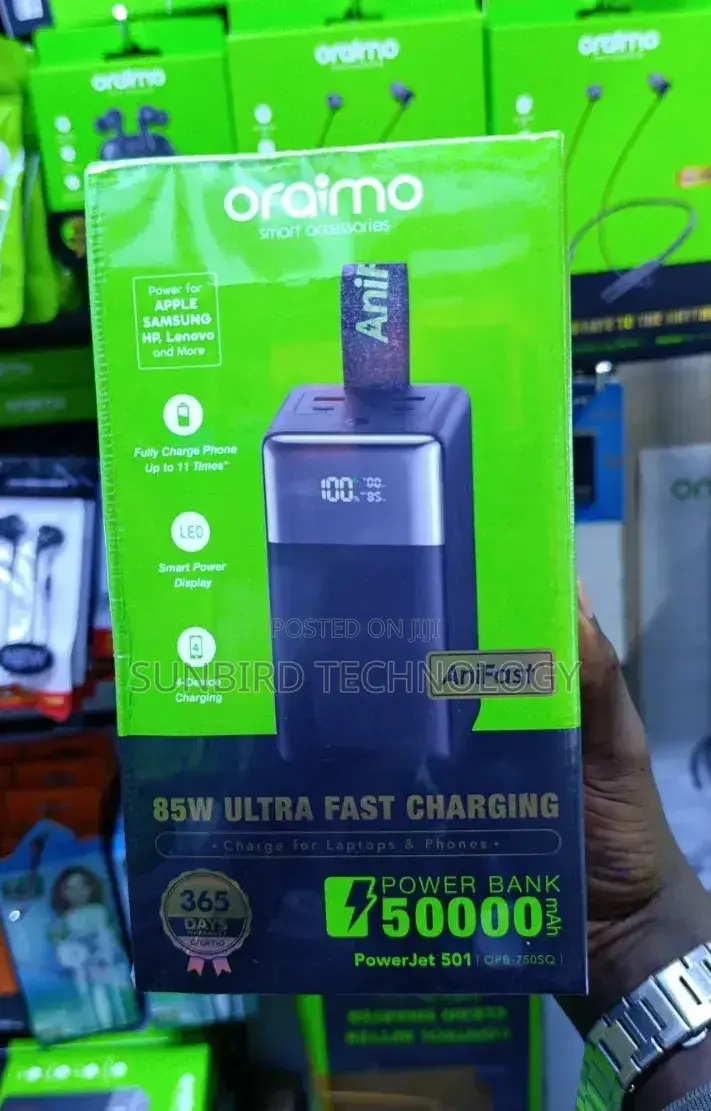 Oraimo 85w Powerjet Anifast 50000mah Powerbank