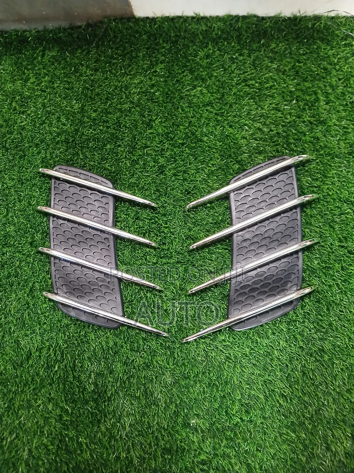 Universal Car Side Fender Air Vent Decorative Chrome Black Sport Style
