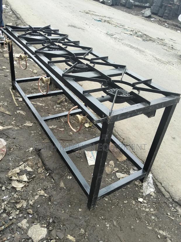 Mild Steel 4 Black Burners Gas Cooker