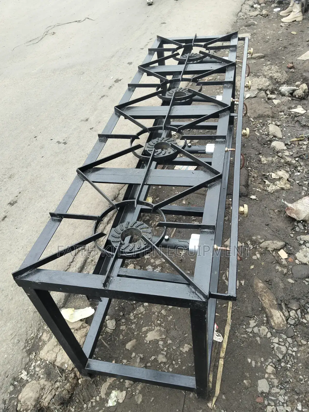 Mild Steel 4 Black Burners Gas Cooker