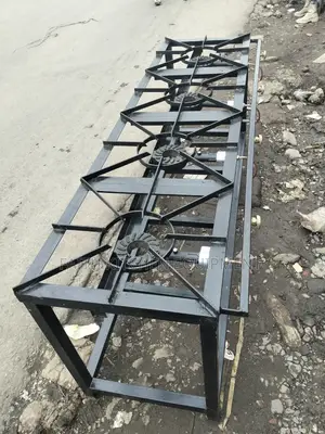 Mild Steel 4 Black Burners Gas Cooker