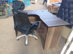 Streamlined 1.2*1.2m Modern Lshape Office Desk+Headrest Chair Offers