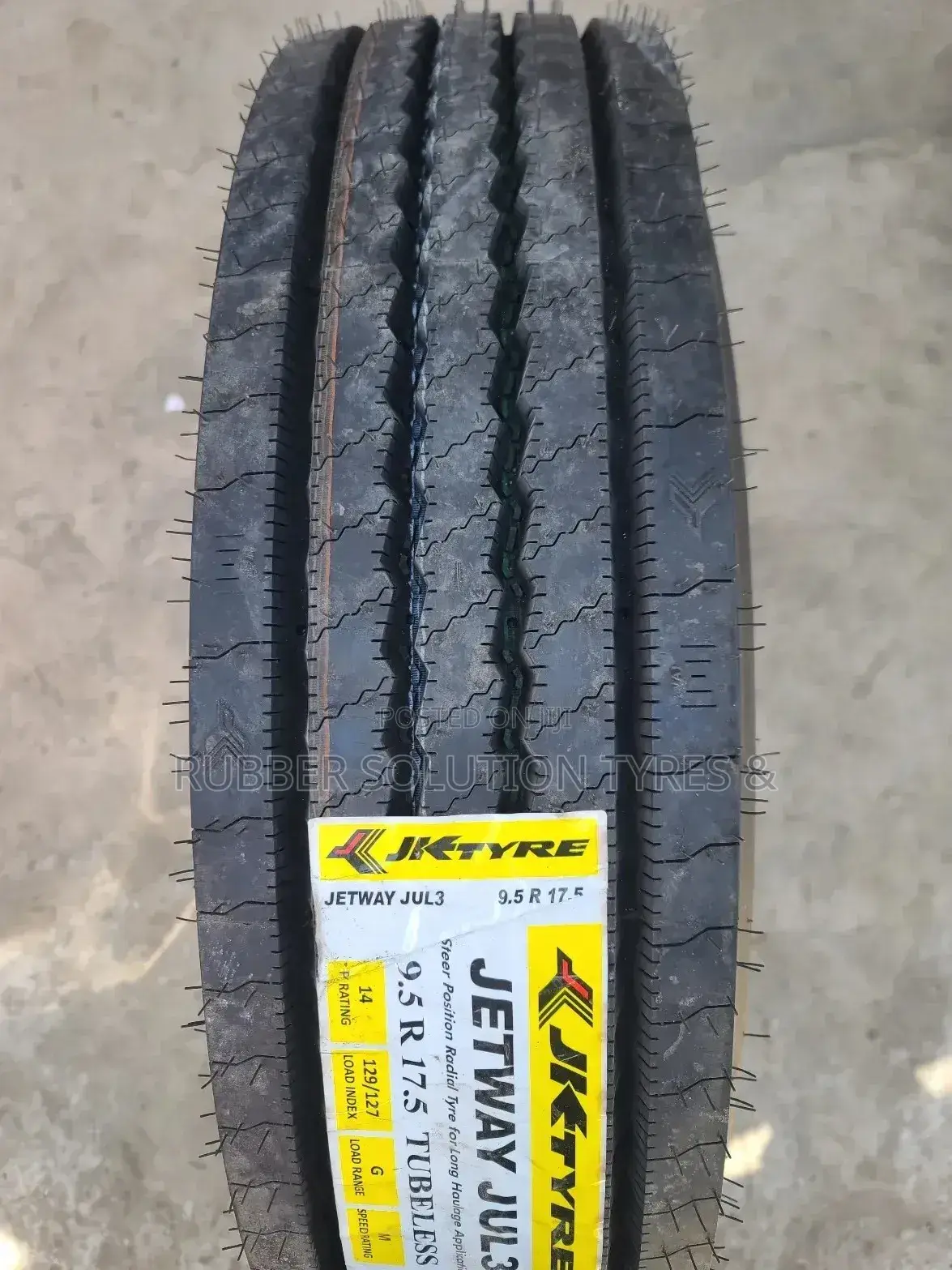 9.5 R17.5 Jk Tyres Jetway-Jul3 Made in India