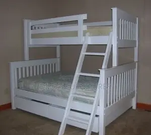 White Double Decker Bed