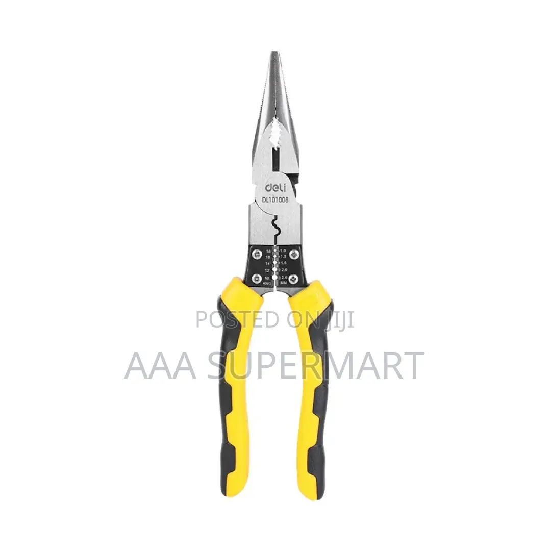 Deli Edl101008 9" 220mm Multifunctional Long Nose Pliers
