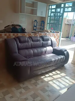 Brown Semi Recliner Sofa Seat
