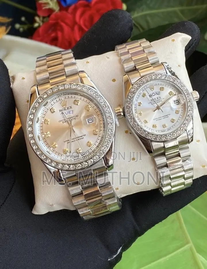 Couples Rolex Stone / Rhinestone Detailing on the Bezel
