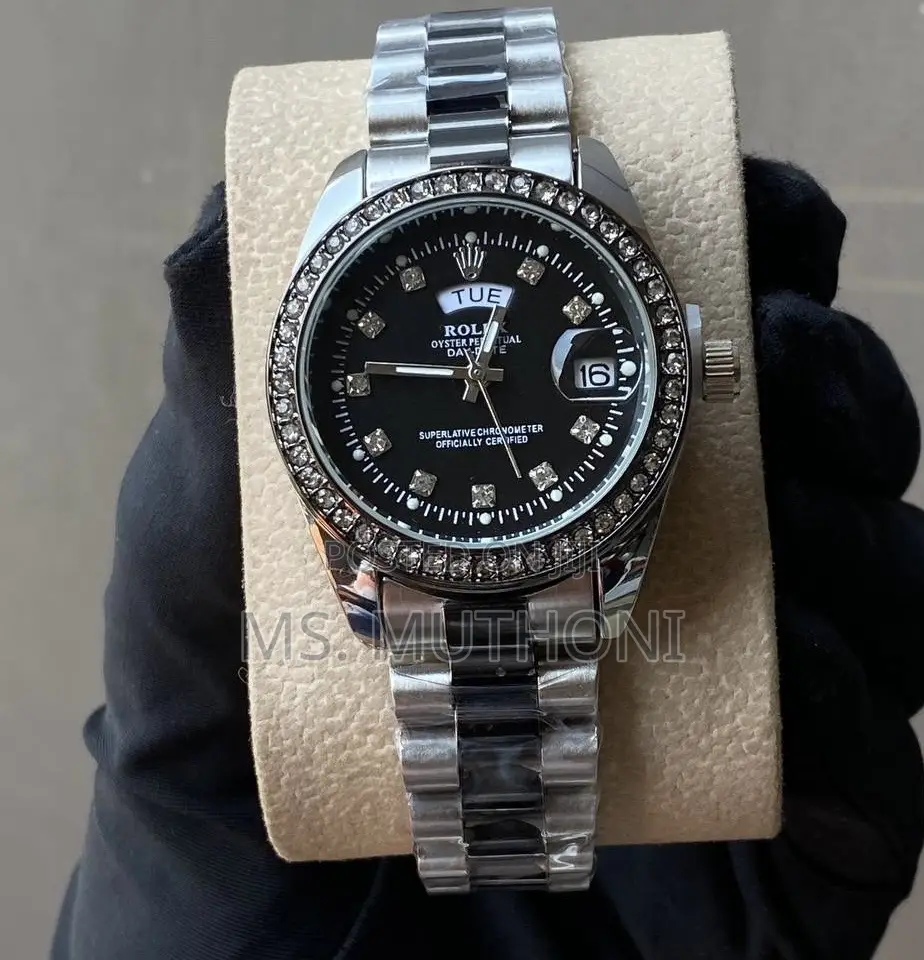 Rhinestones Detailed Ladies Quartz Rolex