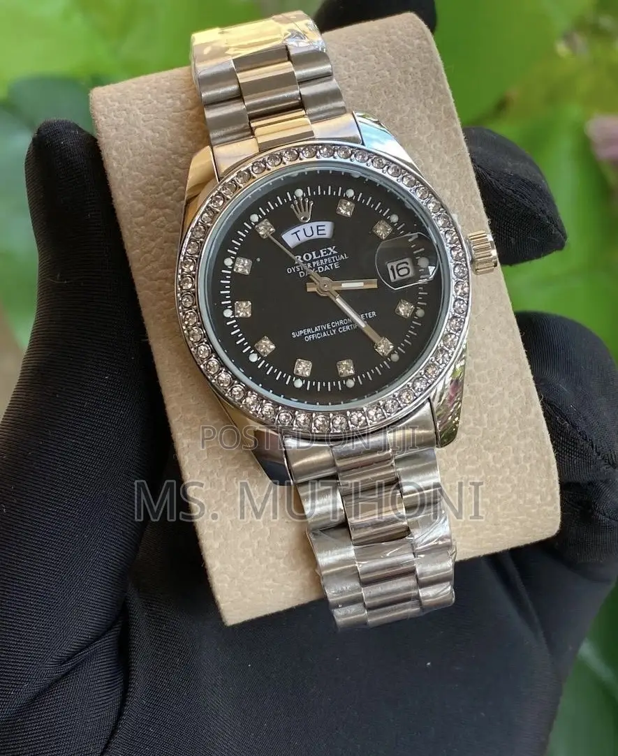 Rhinestones Detailed Ladies Quartz Rolex
