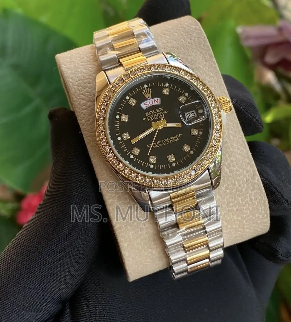 Rhinestones Detailed Ladies Quartz Rolex