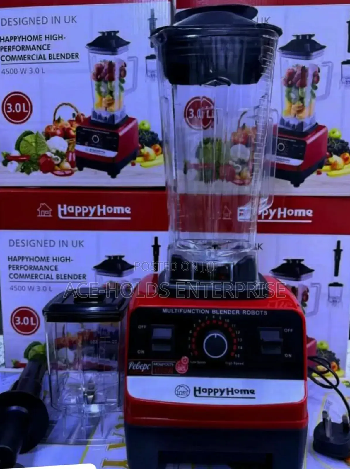3.0 LTRS 450watts Happy Home Commercia Blender - 2 in 1