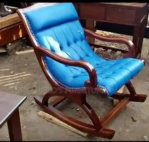Blue /Brown Rocking Chair