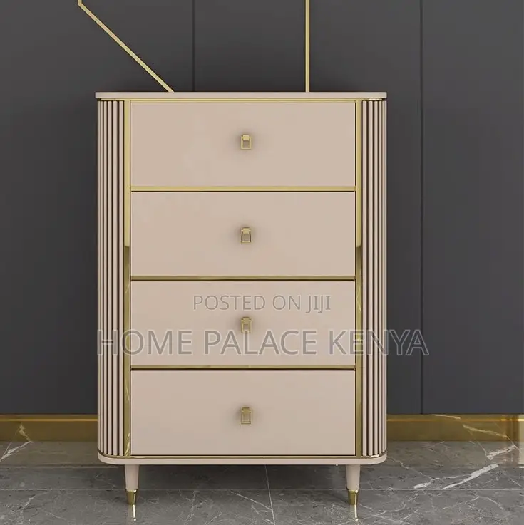 Chest of Drawers: 4 Drawer Wooden Nightstand