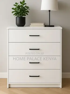 Chest of Drawers: 4 Drawer Wooden Nightstand