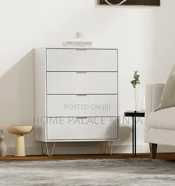 Chest of Drawers: 4 Drawer Wooden Nightstand