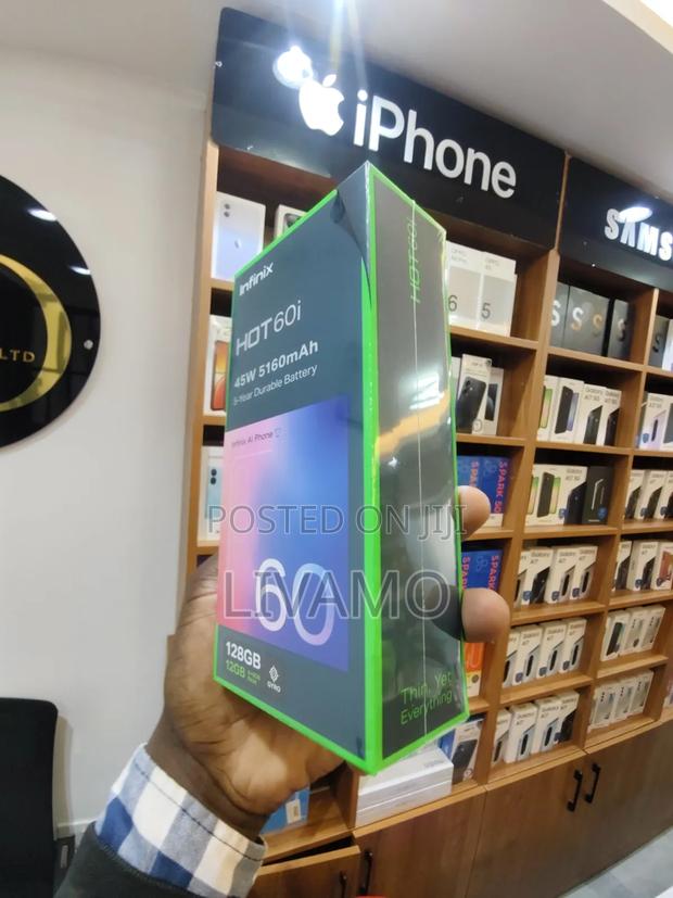 New Infinix Hot 60i 128 GB Black - thumbnail 2