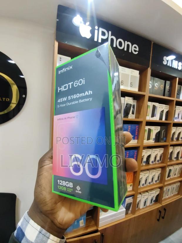 New Infinix Hot 60i 128 GB Black - thumbnail 3