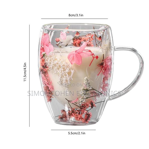 350ml Real Flowers Unbreakable Double Wall Acrylic Cup/Mug