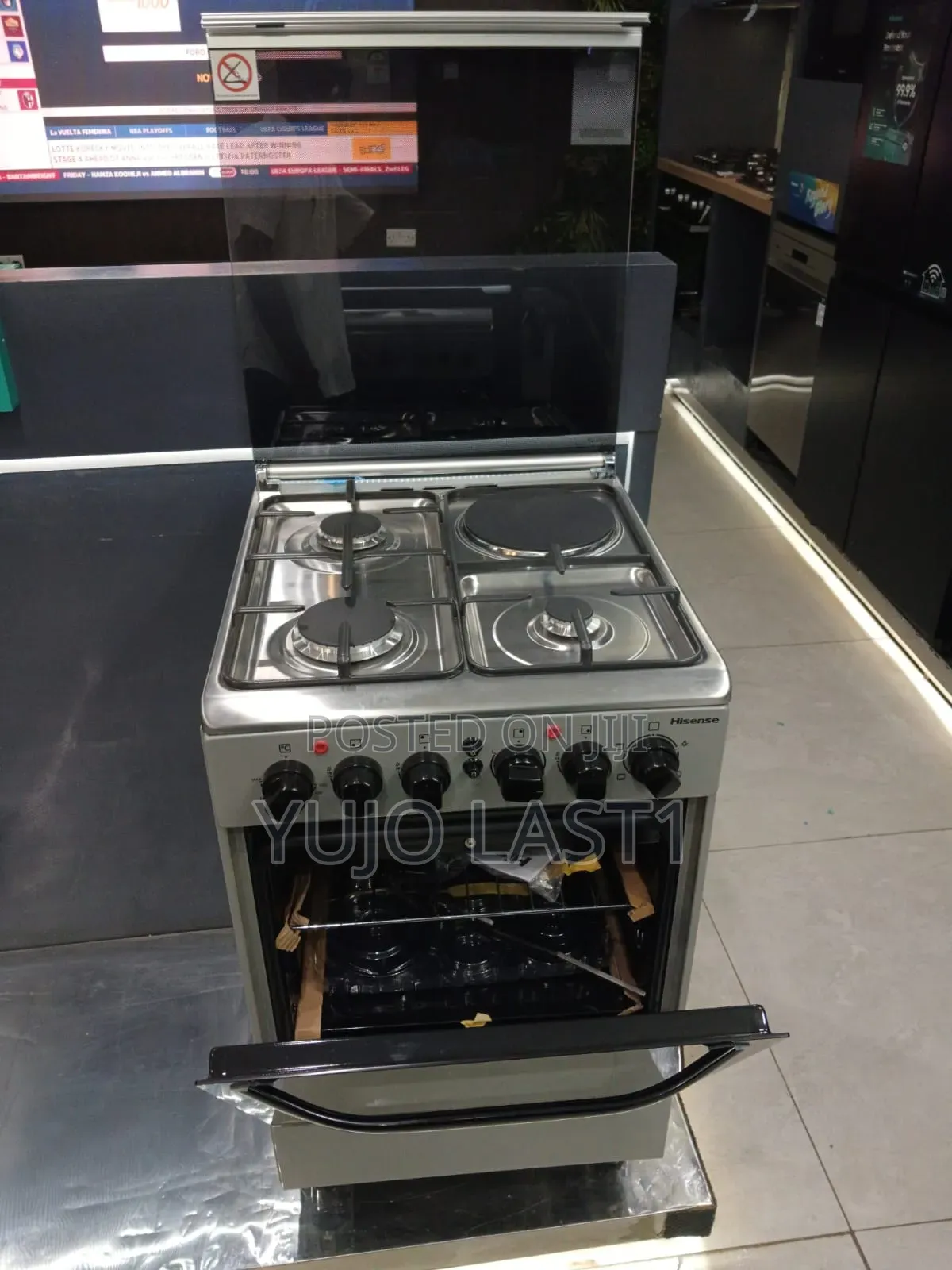 Hisense 50 by 55(Cm) 3+1 – Electric Oven Gas Cooker (Hf531 Gees)