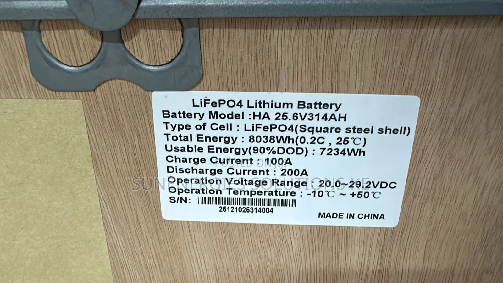 8kwh 25.6v 314ah Redsun Lithium Battery
