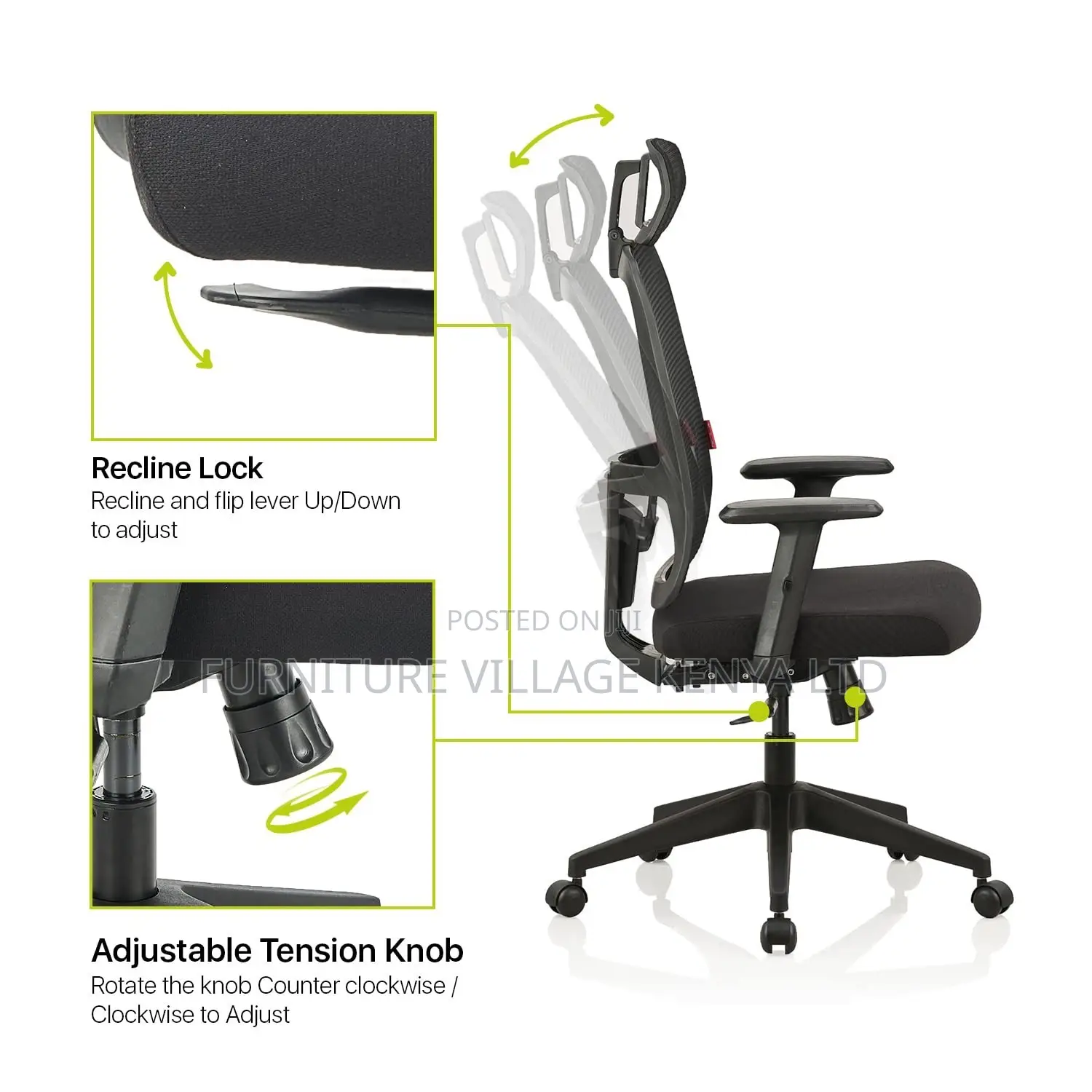 Executive Ergonomic Height Adjustable Home Chair