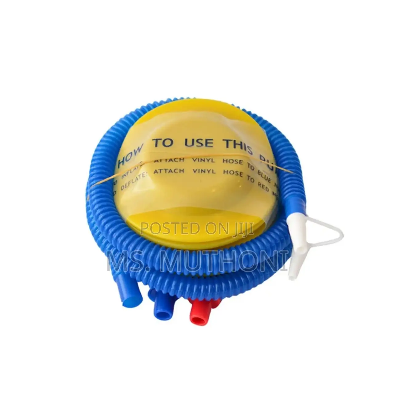 Manual Foot Pump for Beach Balls, Pool Floats, and Air Mattresses.